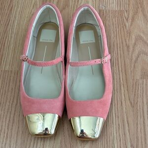 Dolce Vita Coral Flats with Metallic Gold Accents